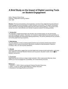 Impact of Digital Learning Tools on Student Engagement