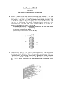Heat Transfer Tutorial: Extended Surfaces (Fins) Problems