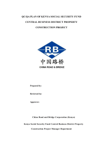 Kenya Social Security Fund CBD Construction QC/QA Plan