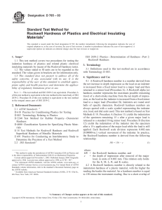 ASTM D785-03 Rockwell Hardness Test for Plastics