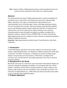 Digital Agripreneurship and Rural Income in Nigeria