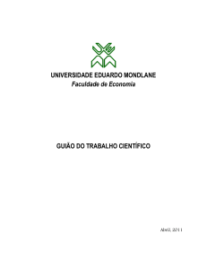 Guia do Trabalho Cient&iacute;fico - Universidade Eduardo Mondlane