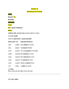 Section 10: Reviewing and Revising English Grammar