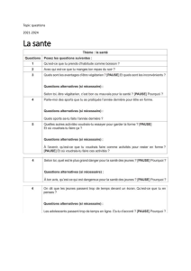 French Health Topic Questions 2021-2024