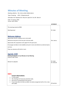 Mathematics Department Meeting Minutes (27 Jan 2026)