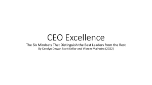 CEO Excellence: Six Mindsets for Top Leaders