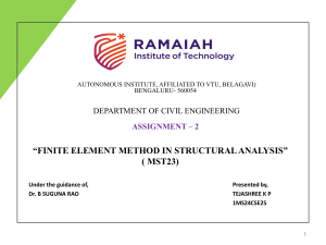 Finite Element Method in Structural Analysis Assignment