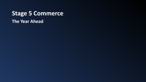 Stage 5 Commerce Curriculum: The Year Ahead