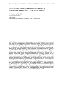 2D Hydrodynamic Models for Skellefte&auml;lven River