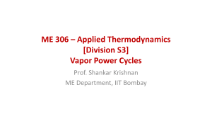 Applied Thermodynamics: Vapor Power Cycles