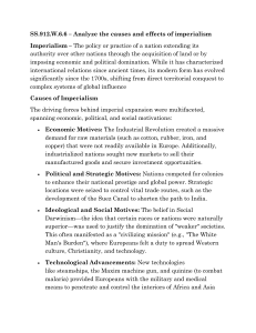 Causes and Effects of Imperialism: High School History Guide