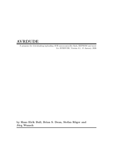 AVRDUDE Manual: Programming AVR Microcontrollers (Version 8.1)