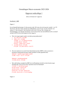 Grondslagen Macro-economie 2025-2026 Werkcollege 1