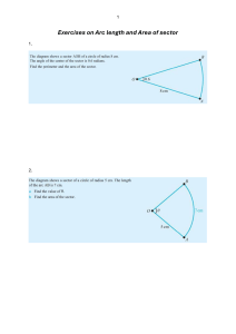 Exercises on Arc Length and Sector Area