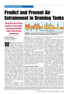 Predict and Prevent Air Entrainment in Draining Tanks - Engineering Practise - Chemical Engineering 2010