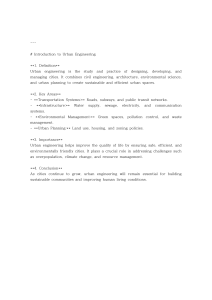 Introduction to Urban Engineering Overview