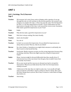 First Impressions Vocabulary: Listening & Speaking 3