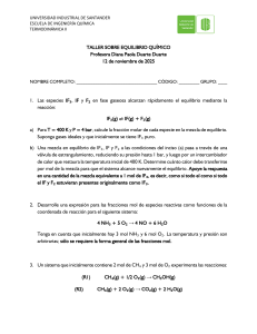 Problemas de taller de equilibrio qu&iacute;mico