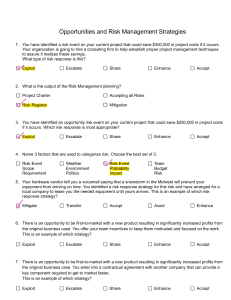 Risk Management Strategies Quiz