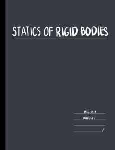 Est&aacute;tica de Cuerpos R&iacute;gidos: M&oacute;dulo 3 - Centro de Gravedad e Inercia