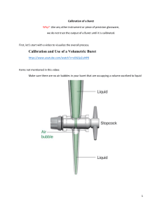 Calibration of a Buret: Lab Procedure & Graph Guide