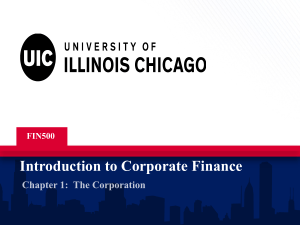 Introduction to Corporate Finance: Types of Firms & Goals