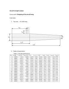 Aircraft Wing Strength Analysis Course Work