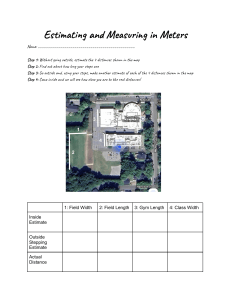 Estimating and Measuring in Meters Worksheet