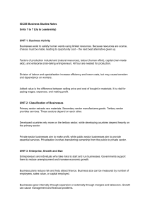 IGCSE Business Studies Notes Units 1-7