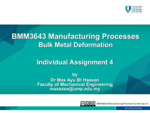 BMM3643 Assignment 4: Bulk Metal Deformation