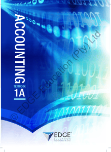 Accounting Textbook 1A by EDGE Education