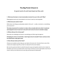 Student Drama Unit Reflection