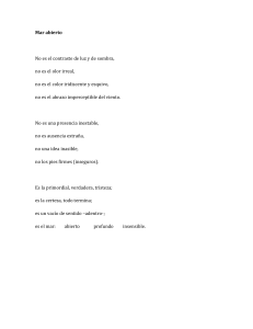 Mar abierto - Poema sobre la melancol&iacute;a y el mar