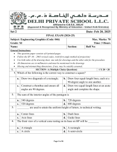 Grade 11 Engineering Graphics Final Exam