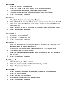 Macbeth Act III Study Questions