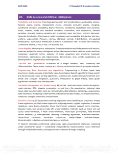 GATE 2026 DA Syllabus: Data Science & AI