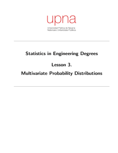 Statistics in Engineering Degrees - Lesson 3: Multivariate Probability Distributions