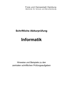 Abitur Informatik Pr&uuml;fungsaufgaben
