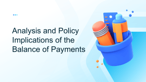 Analysis and Policy Implications of the Balance of Payments