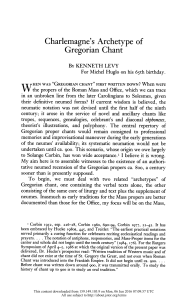 Charlemagne's Archetype of Gregorian Chant