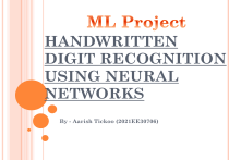 Handwritten Digit Recognition Using Neural Networks Project