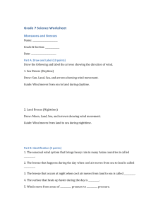 Grade 7 Science Worksheet: Monsoons and Breezes