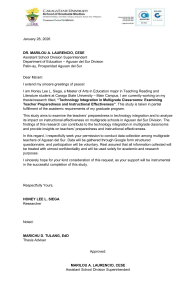 Research Proposal: Technology Integration in Multigrade Classrooms