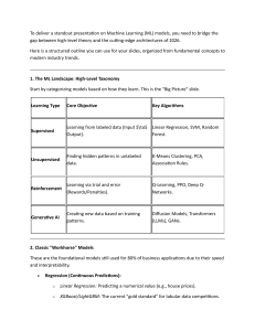 Machine Learning Models Presentation Outline (2026 Trends)