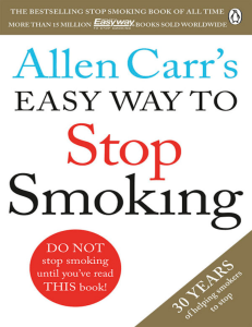 Allen Carr's Easy Way to Stop Smoking Book