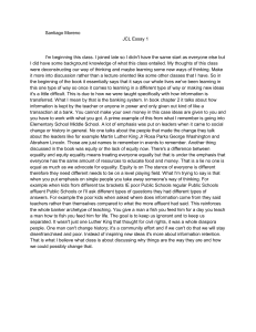 JCL Essay 1: Deconstructing Educational Thinking