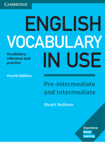 2 English Vocabulary In Use Pre-Intermediate Cambridge - Fourth Edition