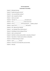 Oral Test Preparation Conversation Sample