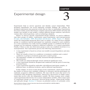 Experimental Design in Human-Computer Interaction