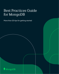 Best Practices Guide for MongoDB